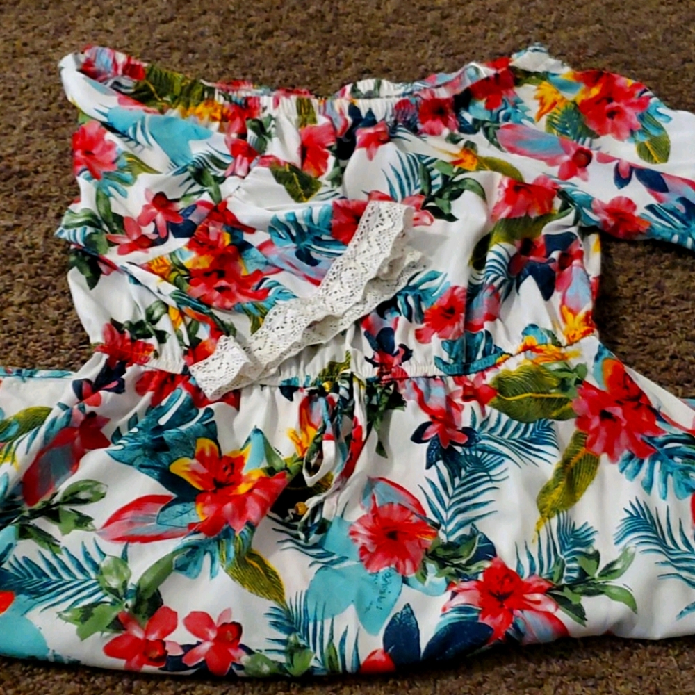 Floral off the shoulder dress